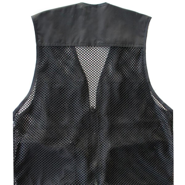 Summer Mesh Vest -valokuvausliivi Kalastusliivi Miesten ja Naisten Outdoor Cargo Wear Monitaskuinen liivi black 4XL