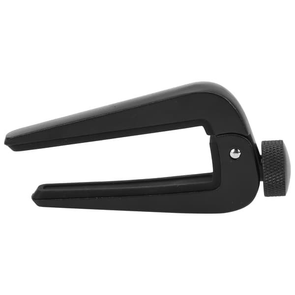 Zinklegering Akustisk Gitarr Capo Professionell Justerbar Silikonklämma för Bas Ukulele Violin Svart