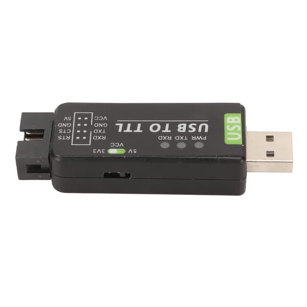 FT232RL USB TTL Konverter Industriel Kvalitet Multiple Beskyttelseskredsløb Kompatibel med Multiple Systemer Sort