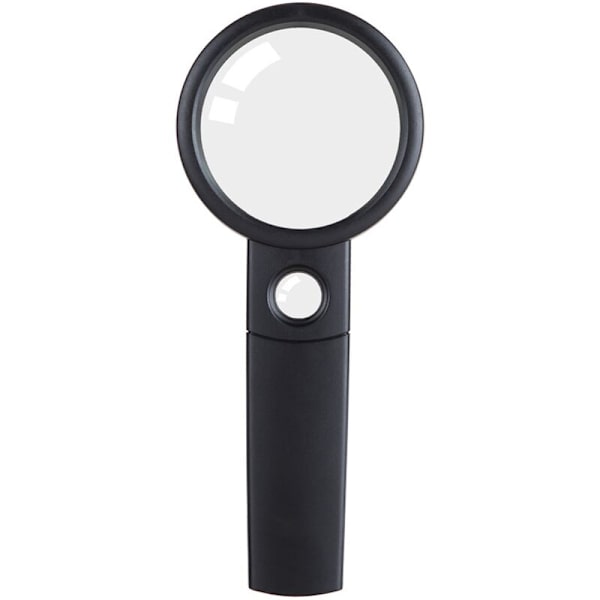 Oplyst læselup, 30X forstørrelsesglas med 12 LED-lys, håndholdt forstørrelsesglas, smykker, seniorer, visuelt im