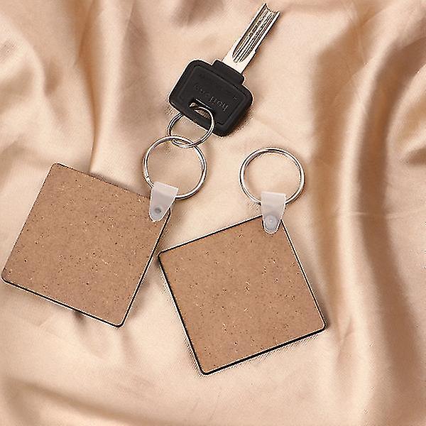 Træ Nøgleringe Ufærdig tryk Sublimation Nøglering Mdf Nøglering Blanks