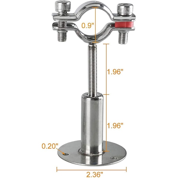 2set Screw32 Ruostumattomasta teräksestä säädettävä putken pidike ruuveilla Putkikannattimet Kattoon kiinnitettävät putkikiinnikkeet putkille Tangot Halkaisija 32 34mm