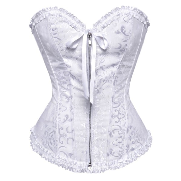 Naisten gootti vetoketjullinen rintapaita plus-kokoinen S-6XL seksikäs korsetti naisille waist trainer korsetti Overbust Brocade korsetti Pink Blue XL