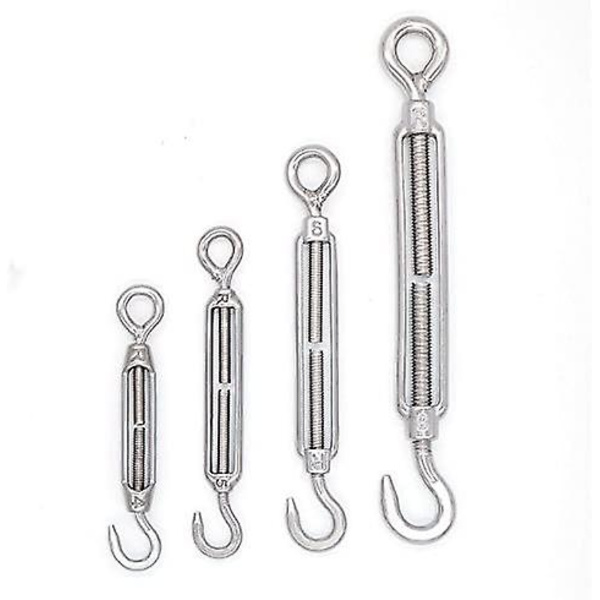 M4/m5/m6/m8 304 krok- och öglespänne i rostfritt stål - 5-pack
