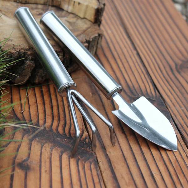Set Mini Trädgårdsväxt Krukverktyg Liten spade Rake Trädgårdsarbete för suckulentväxter Kaktus Miniatyr inomhusväxter(
