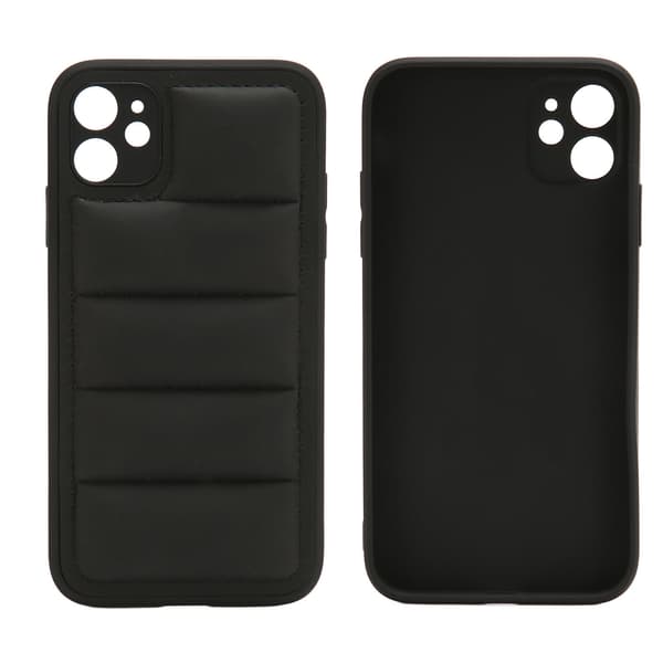 Svart Bomull Dun Stötsäker Slim iPhone 11 Skyddsfodral