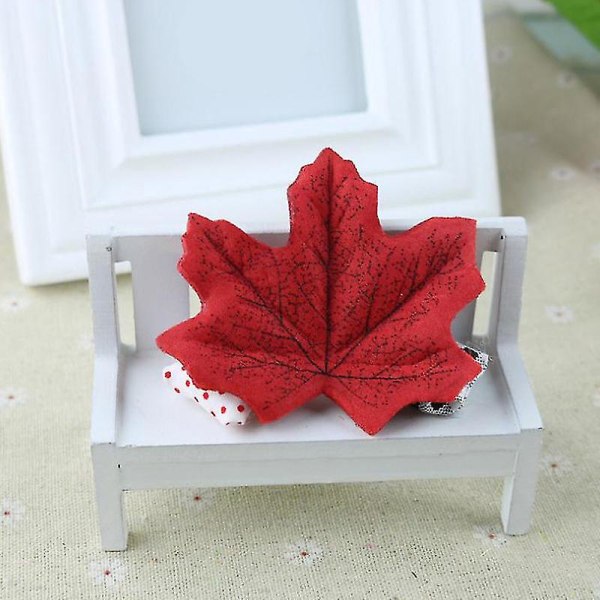 höst Lönnlöv Halloween Thanksgiving Hemträdgård Art Decor Red