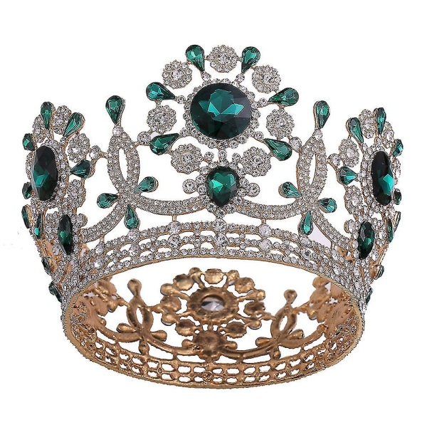 Smykkekroner Smukke hovedstykke Bryllupskrone Bryllupsdiadem Hårtilbehør til balfødselsdag KC Gold And Red Diamonds
