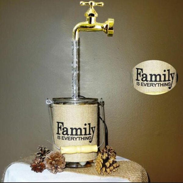 Kastelukannu CAN näkymättömällä juoksuputkella Magic Invisible Hana Fountain Ulkoseinään kiinnitettävä vesilähde