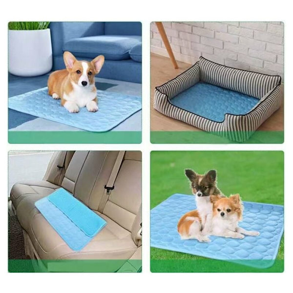 Kestävä koiran jäähdytysmatto päivitys 0,4 mm paksu Oxford-kangas+PVC automaattinen lemmikin jäähdytysmatto (XL 70*100cm)-vaaleanpunainen
