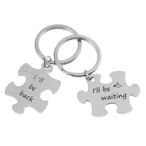 2 kpl Puzzle Avaimenperät Pari Avaimenperät Luovat riippuvat Lahjat Lover Avaimenperät