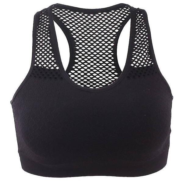 Jooga Fitness Sports Racerback pehmustetut rintaliivit naisille Black M
