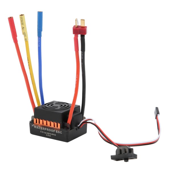 Vanntett 45A RC ESC Elektronisk Hastighetskontroller for 1/10 Bilmodell Oransje