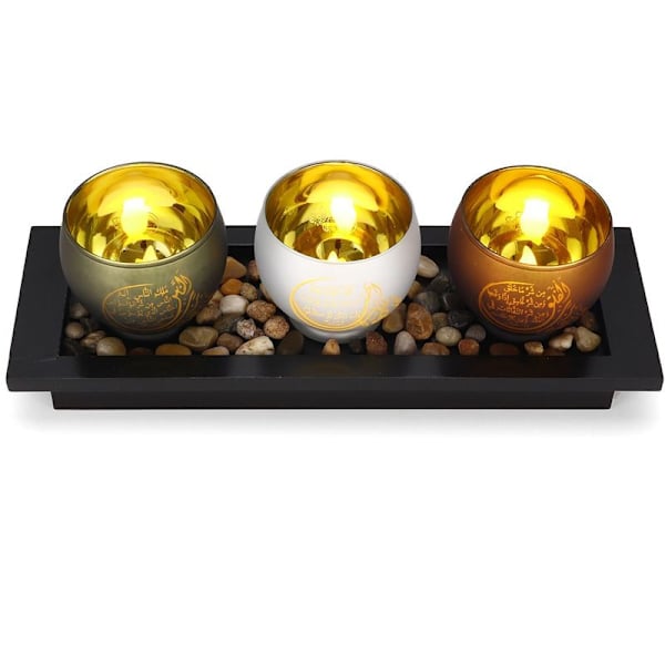 Ramadan Ljusstake 3 Kandelaber LED Muslim Light,