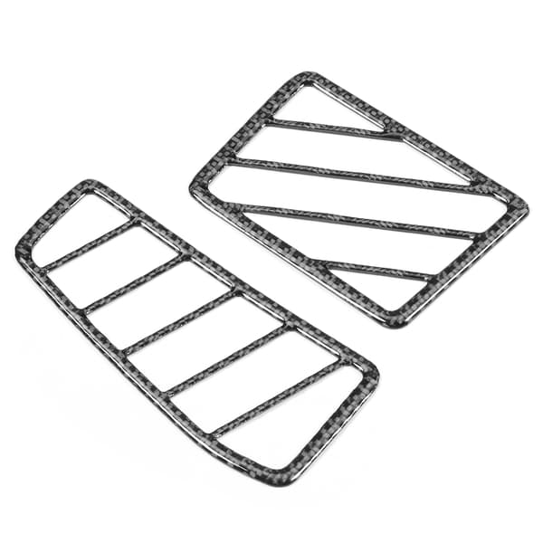 2 st kolfiber sidoluftutlopp trim interiör passar för Dodge Challenger 2008-2014 LHD