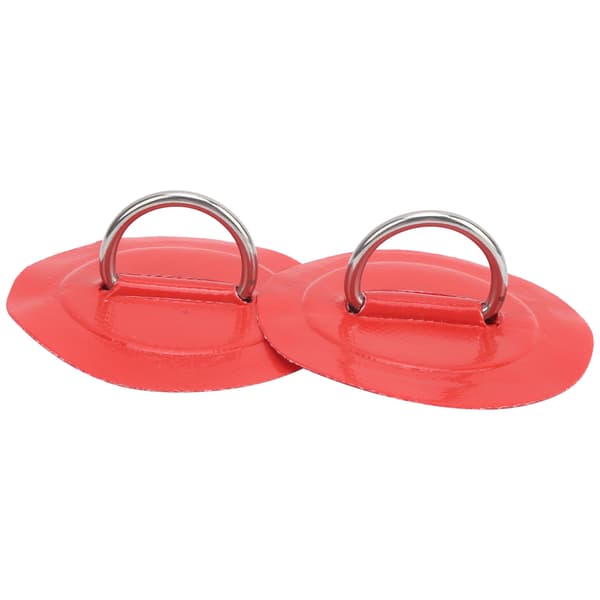 2 stk. oppblåsbar båt kajakk D-ring patch PVC marine rustfritt stål fast spenne rød