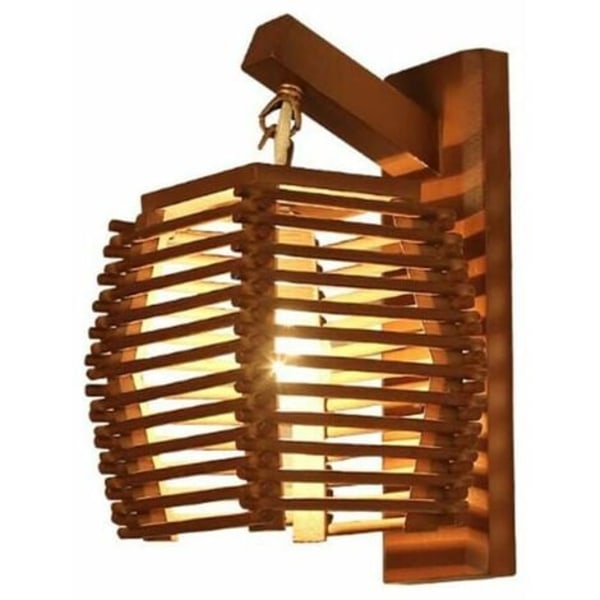 Retro Vintage Vägglampa Trä Vägglampa Vägglampa Restaurang Vägglampa Vardagsrum Sovrum Sänglampa Trälampa Sta