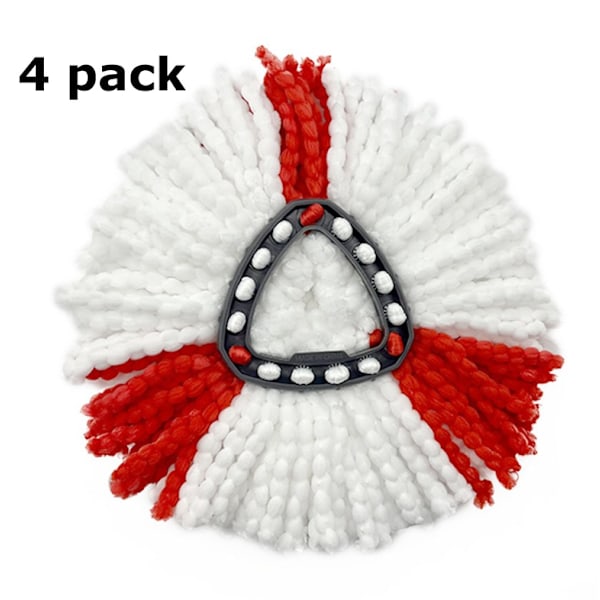 Mikrokuituiset pyörivät mopin tarvikkeet kääntyviin moppipäihin red 4pcs