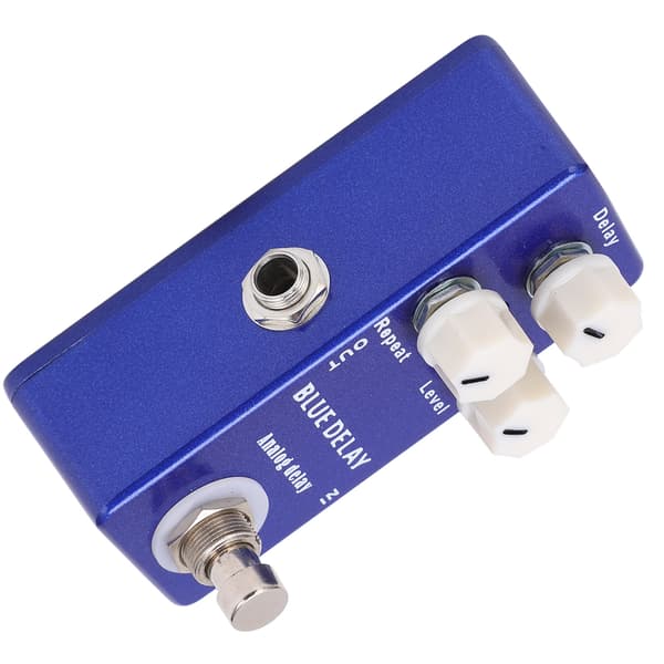 Mini Blå Analog Delay Gitarreffektpedal True Bypass Justerbart Instrumenttillbehör