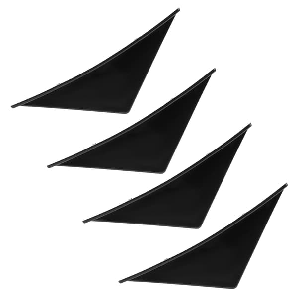 4-pack Bakspoiler Kit med Splitter och Skruvar, Diffusor Biltillbehör Universal Glans Svart
