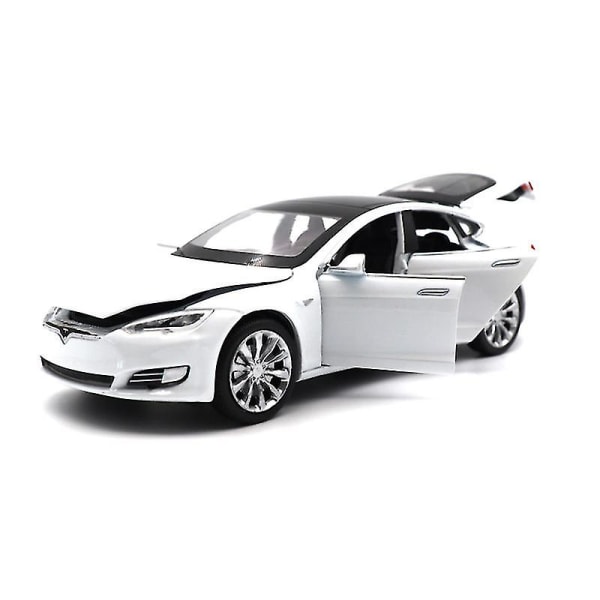 1: 32 Tesla Model Xs Legering bilmodell white