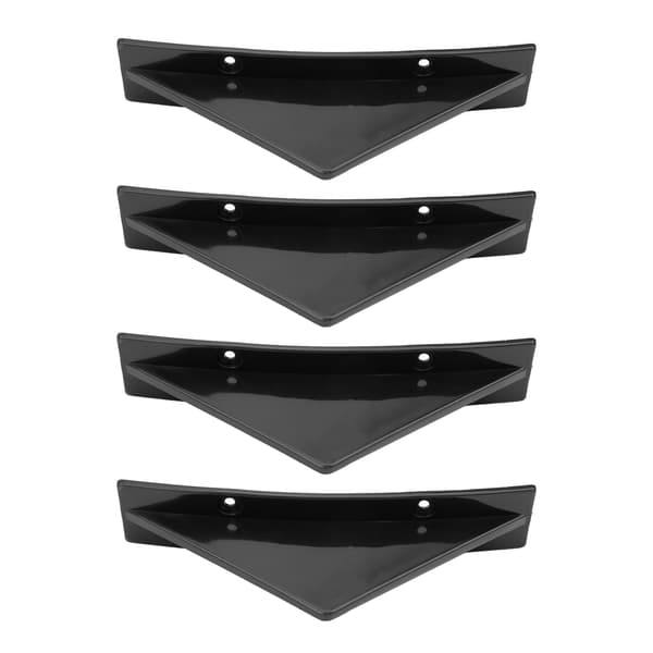 4-pack Bakspoiler Kit med Splitter och Skruvar, Diffusor Biltillbehör Universal Glans Svart