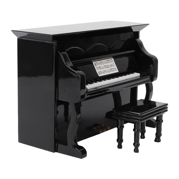 Trä Mini Piano Model - Musikinstrument Present för heminredning
