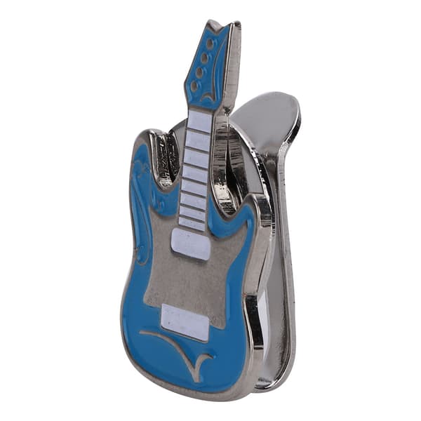 Blå Gitarr Metall Magnetisk Golfhatt Visirklämma Bollmarkör