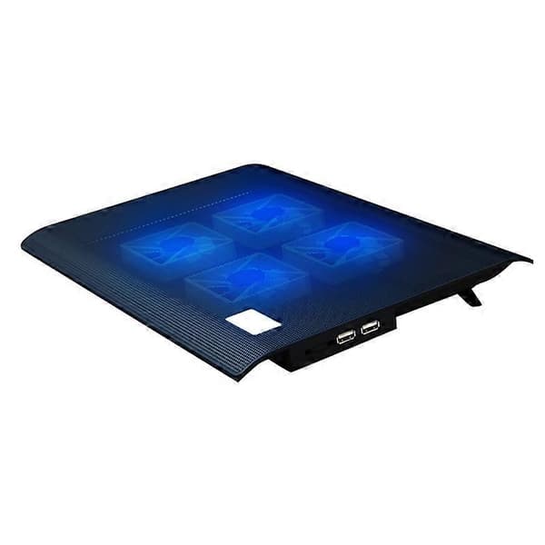 NUOXI L112A Fire Blæsere Justerbar Hastighed Lydløs Notebook Computer Kølebase USB Køleplade med 2 x USB-porte Svart