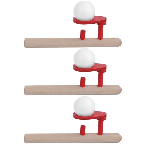 Flytande Blåsrörsbollar Trä Pedagogisk Leksak Present till Barn