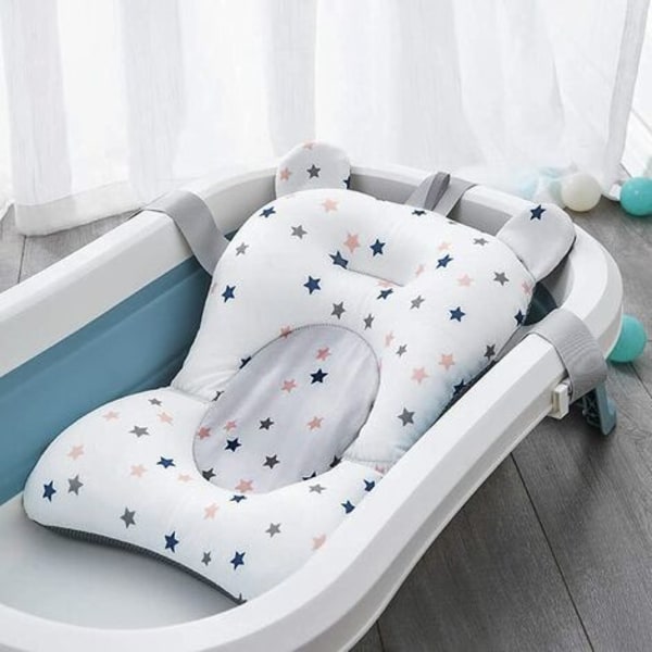 Babybadepute Nyfødt badesete Sklisikker babybademattestøtte Babybadesete Komfortabel hengekøye sikkerhetsdusjsete