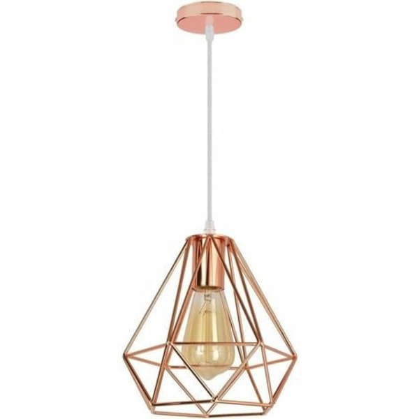 iDEGE Pendellampe Retro E27 lysekrone Burformede taklamper Vintage pendellampe for spisestue, stue