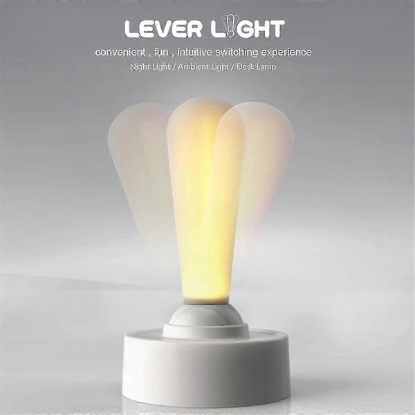 Oppladbar LED nattlyspinne med riste-bryter for stemningsfull veggbelysning White
