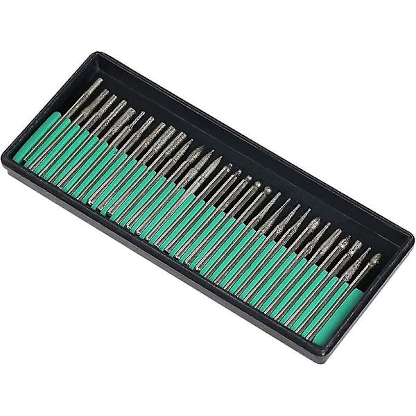 Diamantgratbits Boreglas metal ædelsten til slibning af roterende værktøj, 90 stk 1/8-tommer (3 mm)
