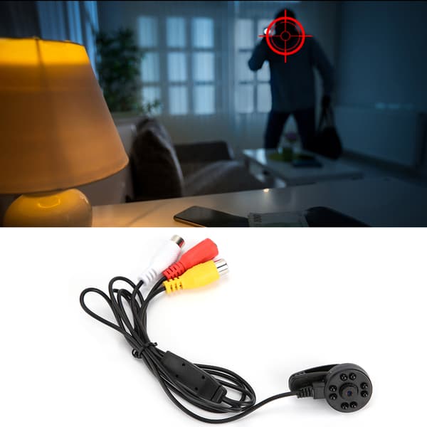 Sikkerhets IR 8 Lys Mini CCTV HD Kamera Audio Video Overvåking