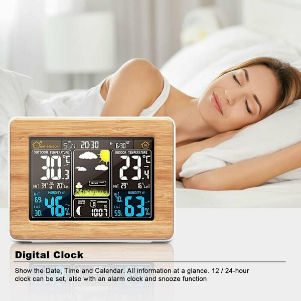 Trådlös termometer, digital hygrometer Barometersensor