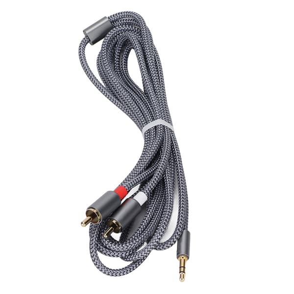 3,5 mm Jack til 2 RCA Aux Lydkabel til Effektforstærker Højttaler 3m