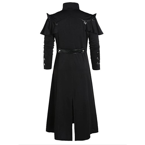 Miesten Steampunk Tuxedo -takki goottilainen Halloween-asu S Black