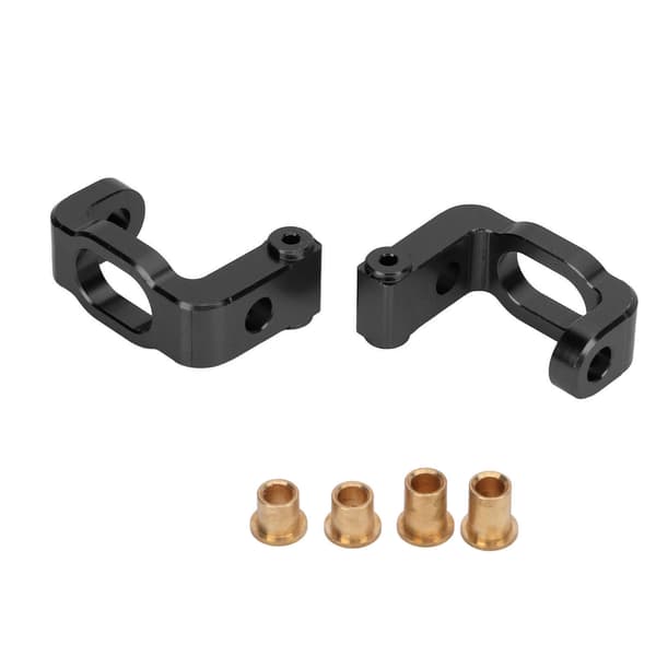 2 stk. Front C-navbærer casterblok af aluminiumslegering til LC Racing PTG-2 1/10 RC-bil sort