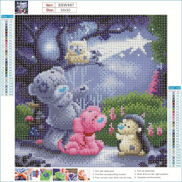 5D Diamond painting Karhu Eläimet Tee-se-itse Kristalli tekojalokivi ristipistokirjonta Taide Käsityöt Kuva Kotitarvikkeet Seinäkoristeet 30x40cm,