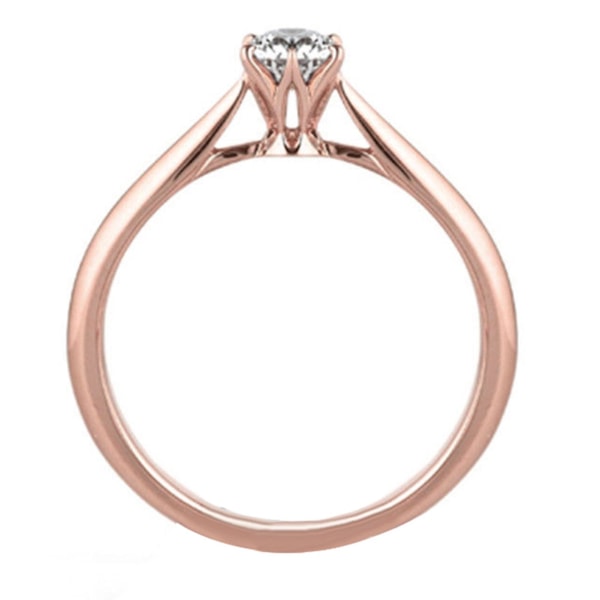 Ring Sexklor Elegant legering Cubic Zirconia Ring för fest Rose Gold US 10