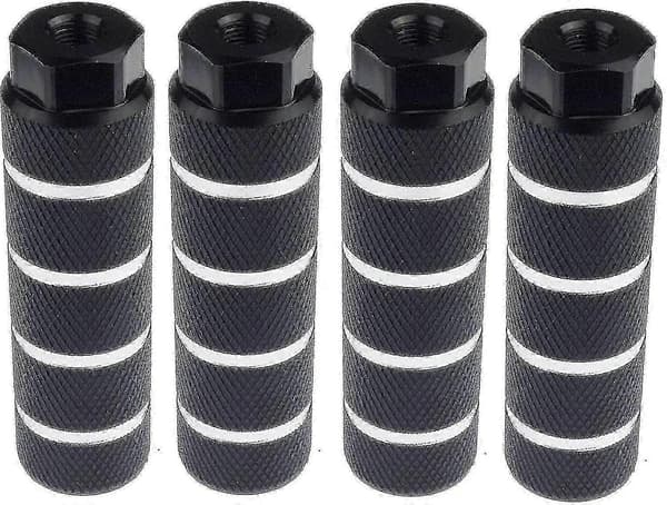 2 par aluminiumslegering cykelpinde bageste stuntpinde passer til 3/8 tommer aksler, sort black