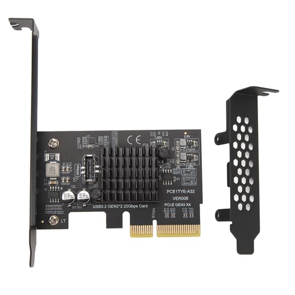 PCIe USB 3.2 Gen 2 utvidelseskort 20 Gbps Type C ASM3242-kontroller for stasjonær PC