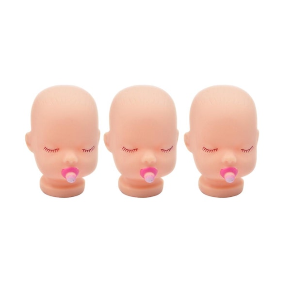 10 stk Baby Doll Head Decor Levende nøglering Tilbehør Kropsdel ​​gør-det-selv-håndværk Kunstner Håndmaling Dukke Til Piger