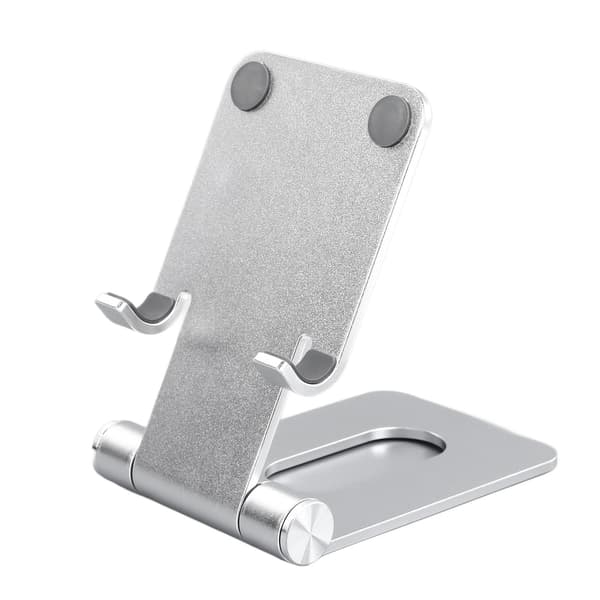 Vikbart Telefonställ i Silver av Aluminiumlegering för Skrivbord