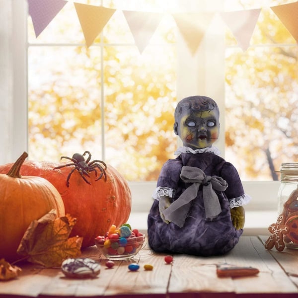 1 kpl Halloween-animoitu kammottava nukke Sähköinen kävelynukke