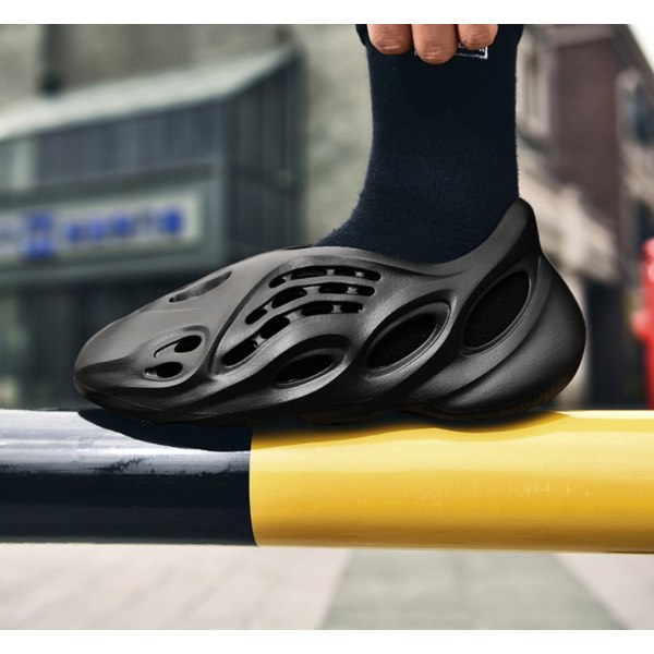 Unisex strandskor Sport sandaler Sommar duschtofflor Black 44-45