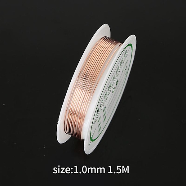 0,2-1 mm kobbertråd smykketråd for armbånd Halskjeder Fargerike perler tråder smykkesnorer Red Copper 1 0mm 1 5M