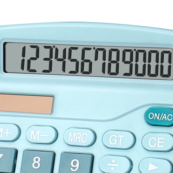 Solcellsdriven Kalkylator Multifunktionell Digital Skrivbordskalkylator för Studenter Hem Skola Blå