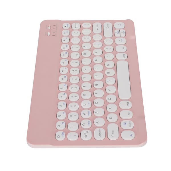Trådløst tastatur til mobiltelefon, tablet, bærbar computer, stabil forbindelse, kompatibel med iOS Android Windows Pink